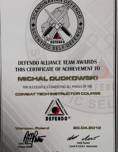Instructor Defendo Combat Tech Michał Dudkowski